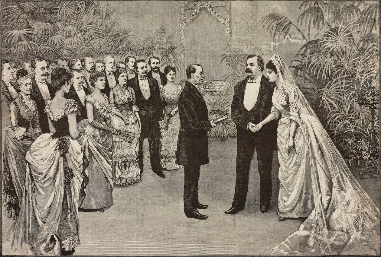 Mariage du président américain Grover Cleveland et de Frances Folsom, 2 juin, Washington, États-Unis d