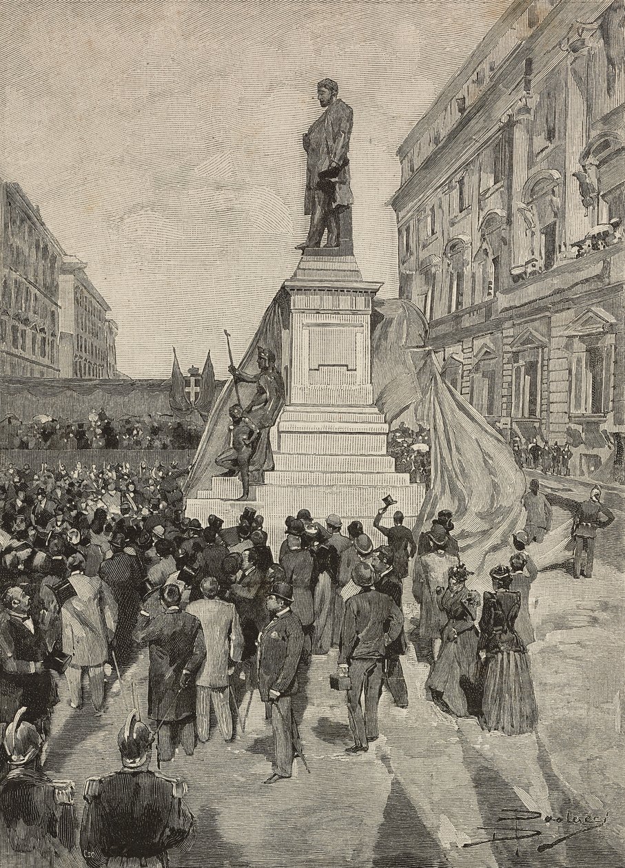 Inauguration du monument à Quintino Sella, par Ettore Ferrari, 9 avril - Dante Paolocci