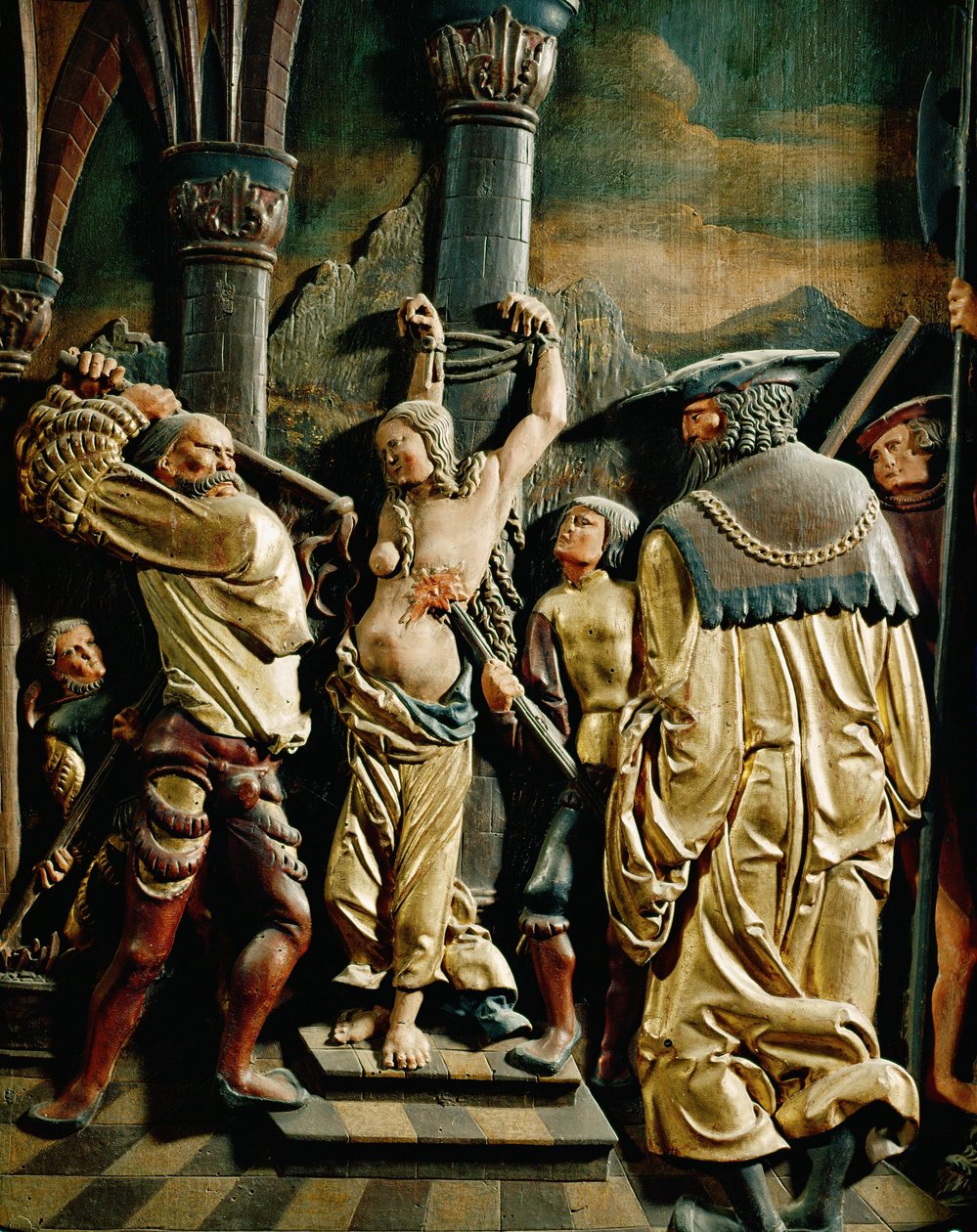 Martyre de Sainte Agathe (relief en tilleul) - Danube School