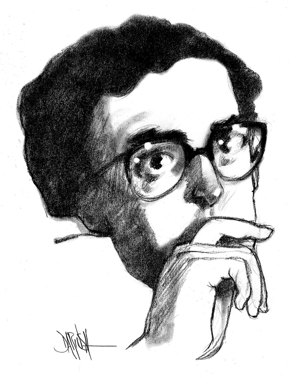 Adriano Romualdi (dessin numérique au crayon de couleur) - Dariush Radpour