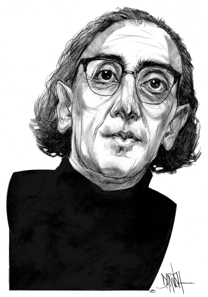 Franco Battiato (dessin au crayon) - Dariush Radpour