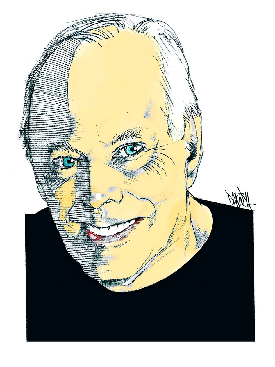 Giorgio Armani, 2023 (dessin numérique au crayon de couleur) - Dariush Radpour