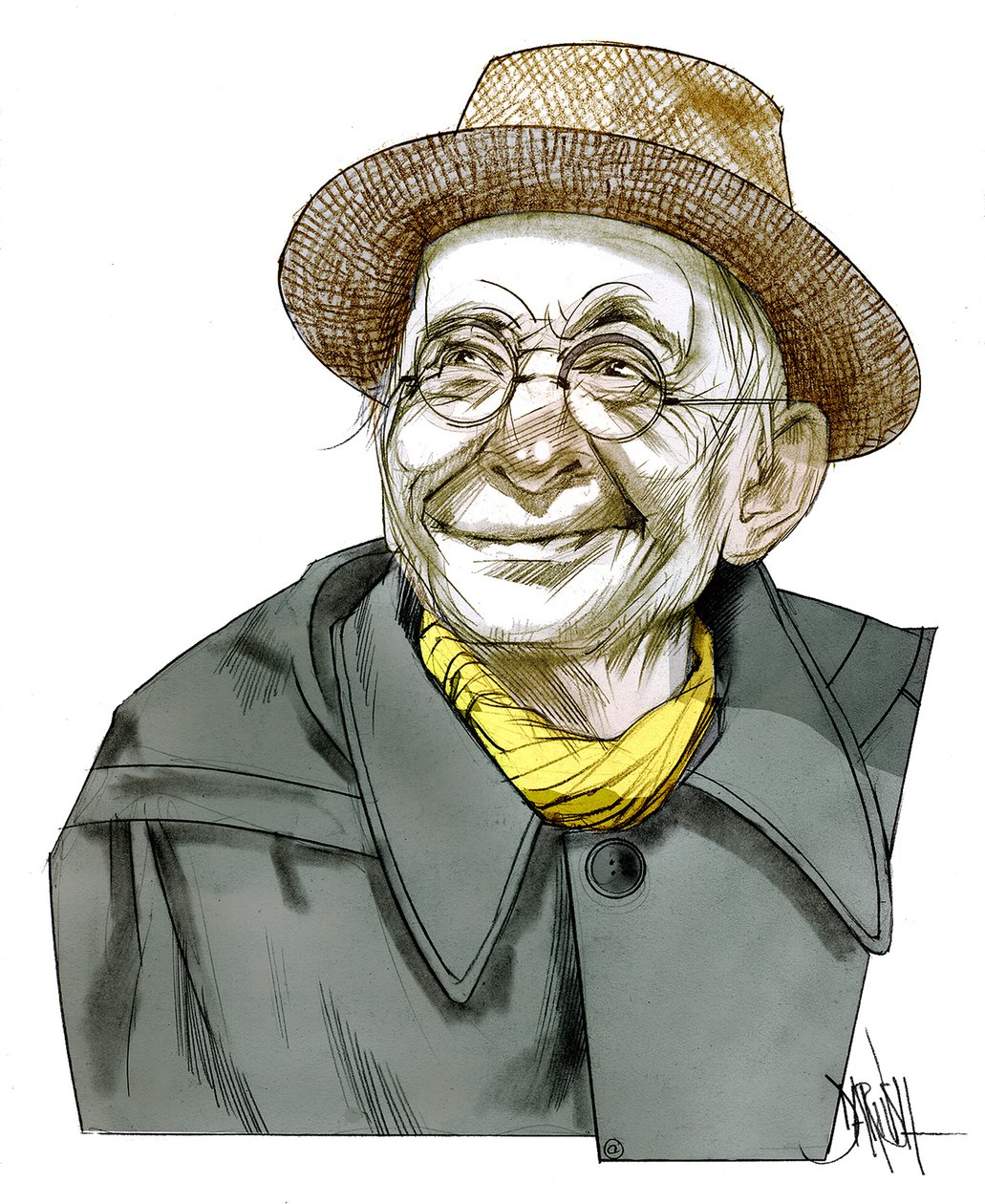 Paul Leautaund , 2011 (dessin numérique au crayon de couleur) - Dariush Radpour