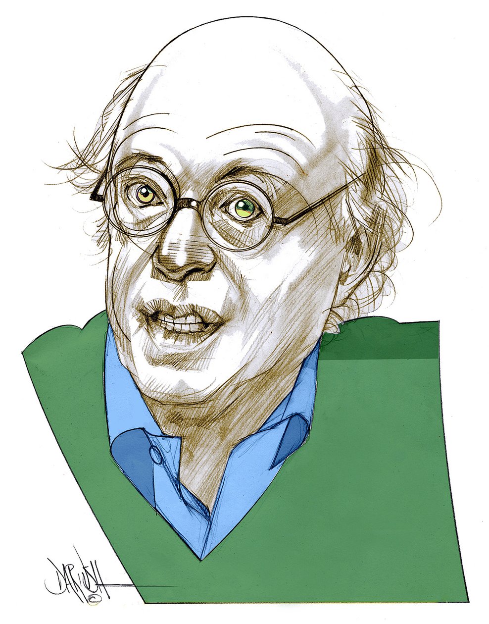 Sennett Richard , 2008 (dessin numérique au crayon de couleur) - Dariush Radpour