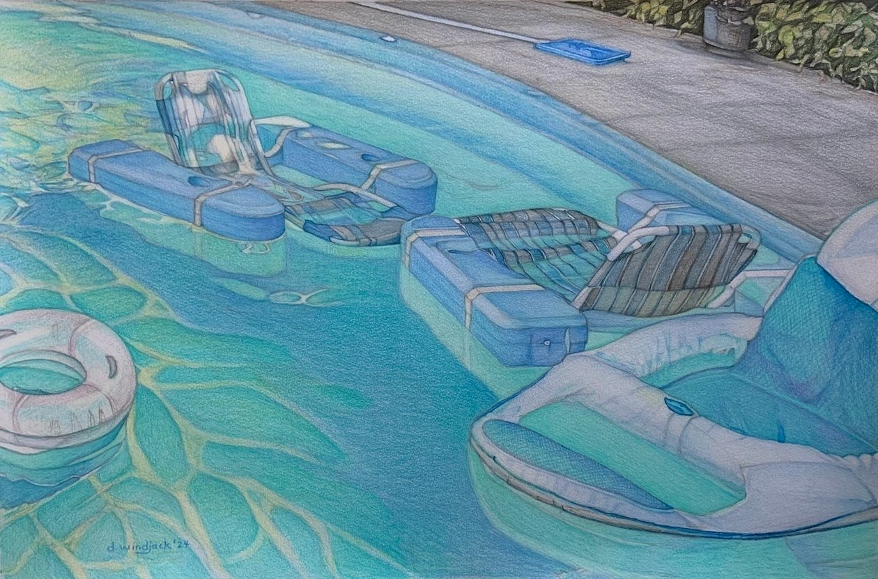 Summer Vibes, 2024 (crayon sur papier) - Darrell Windjack