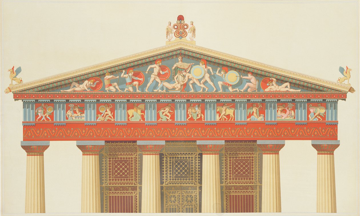 Façade du Temple de Jupiter à Égine (323-27 av. J.-C.) - Daumont