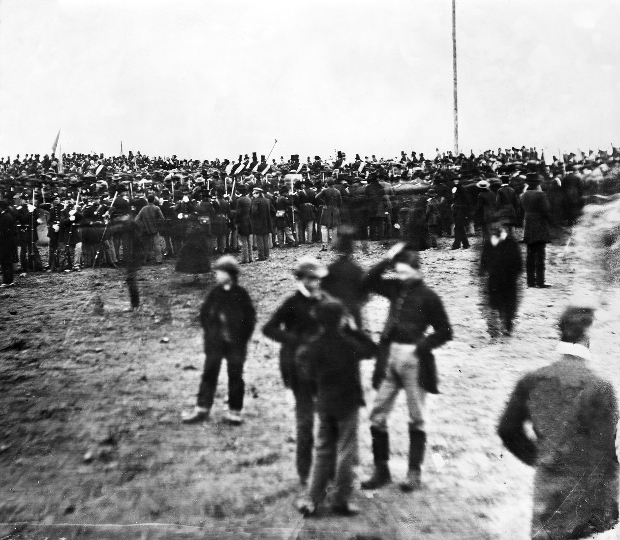 Foule au discours de Gettysburg de Lincoln, 1863 - David Bachrach
