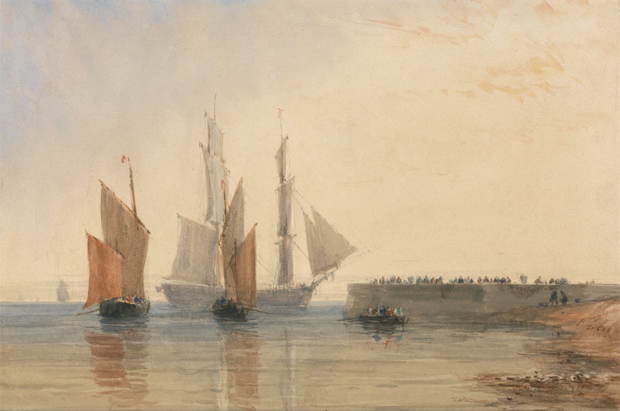 Entrée du port de Calais - David Cox