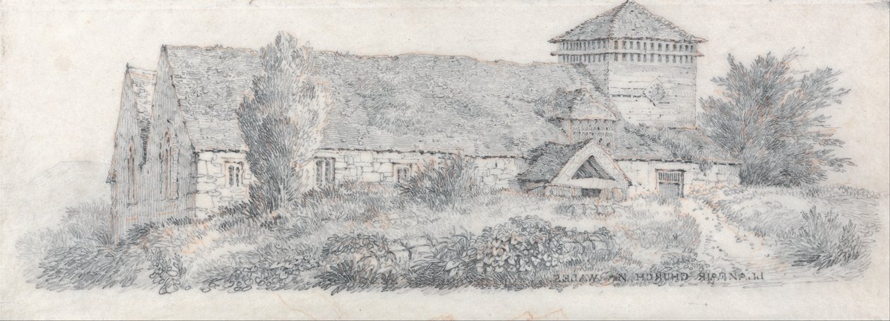 Église de Llanfair, Nord du Pays de Galles pour Un Traité sur la Peinture de Paysage et l