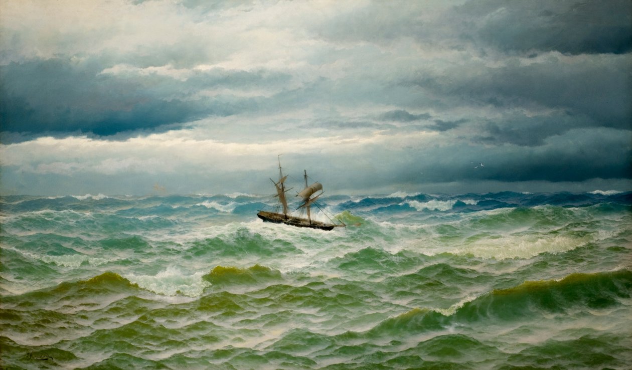 Scène de mer, 1882 - David James