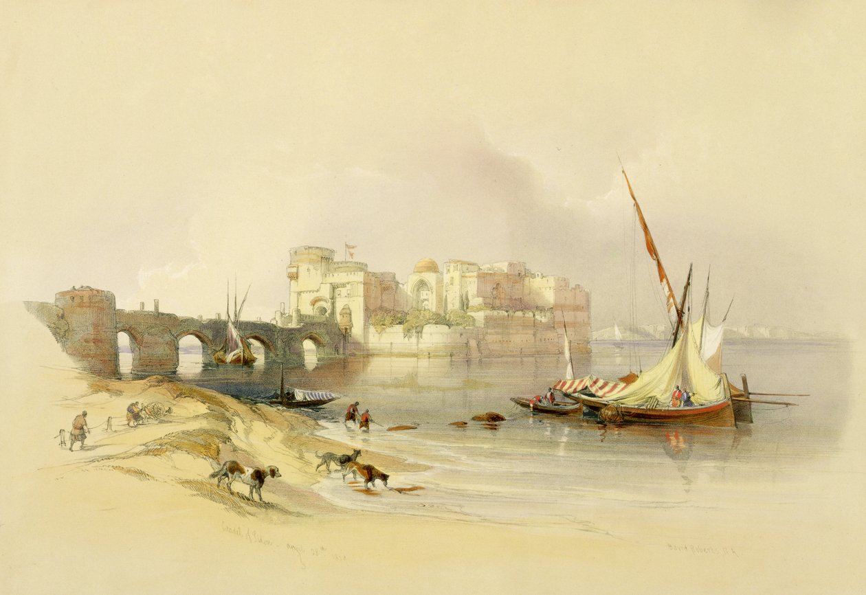 Citadelle de Sidon, 28 avril 1839, planche 76 du Volume II de 