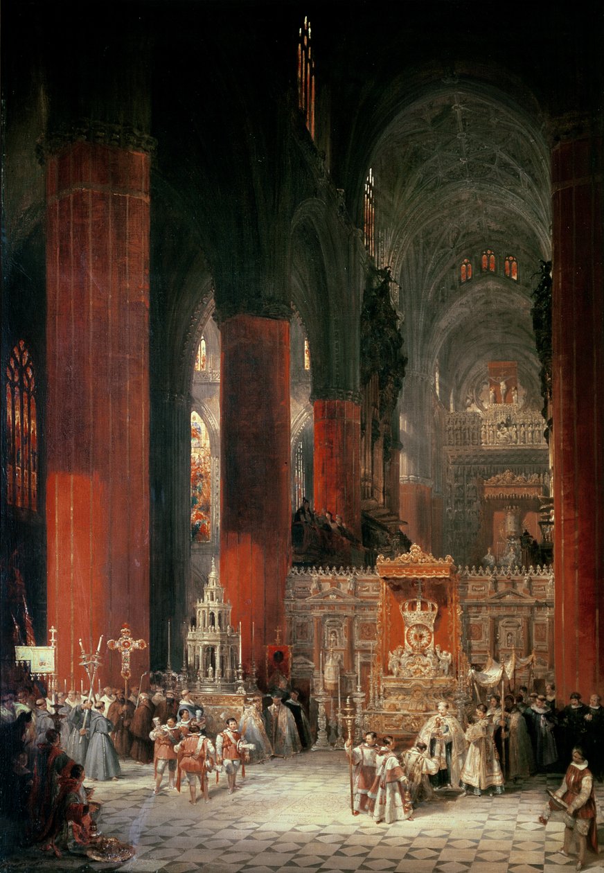 Procession dans la cathédrale de Séville, 1833 - David Roberts