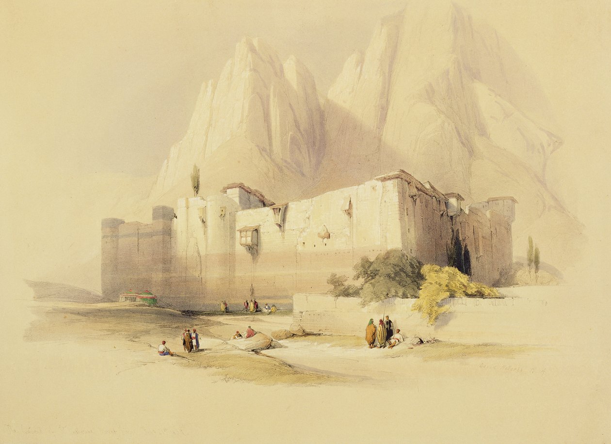 Le Couvent de Sainte-Catherine, Mont Sinaï, 21 février 1839, planche 109 du Volume III de 