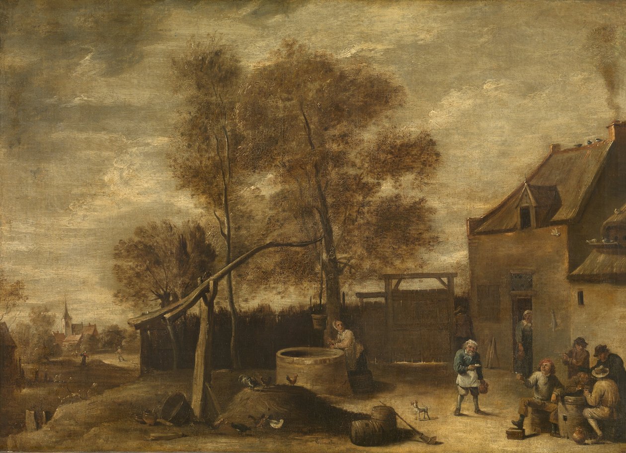Dans la cour de la ferme - David Teniers the Younger