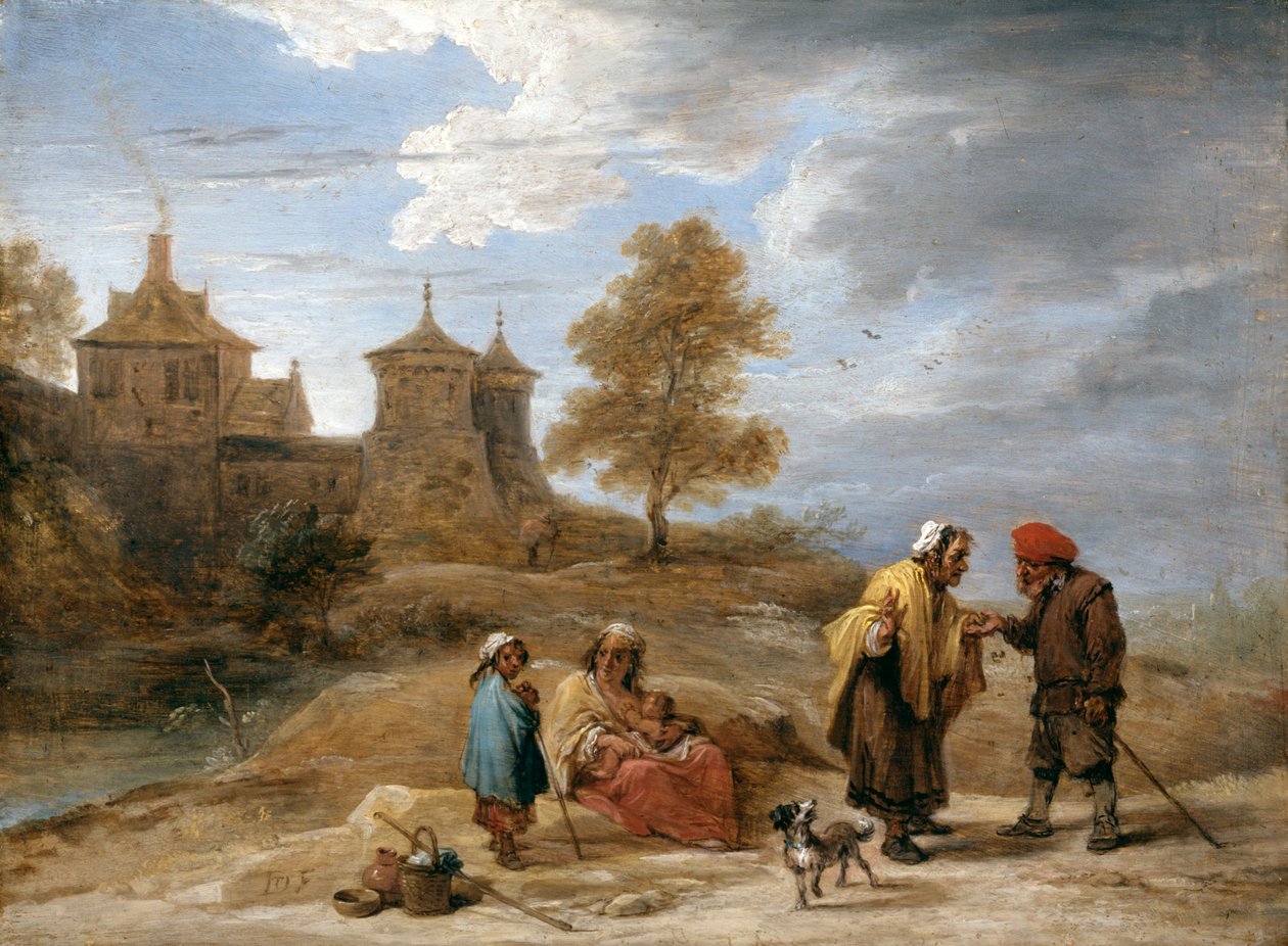 Gitans dans un paysage - David Teniers the Younger