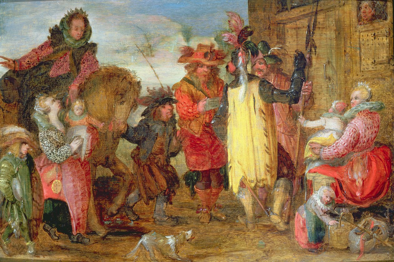 Jeanne de Flandres (1472-15459) allant délivrer des prisonniers - David Vinckboons