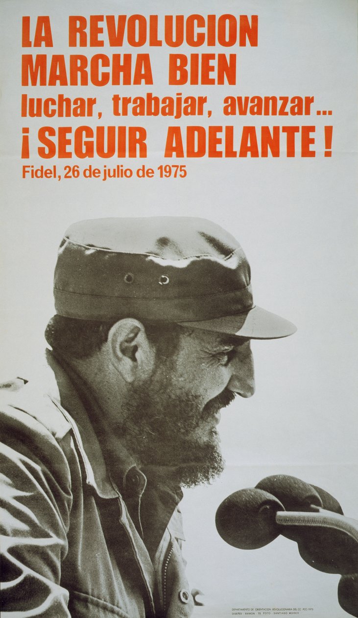 Affiche avec Fidel Castro - John Ward Dunsmore