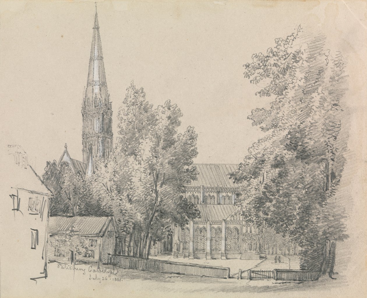 Vue de la cathédrale de Salisbury - David Charles Read