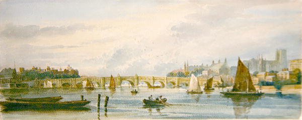 Vue du pont de Westminster vers l