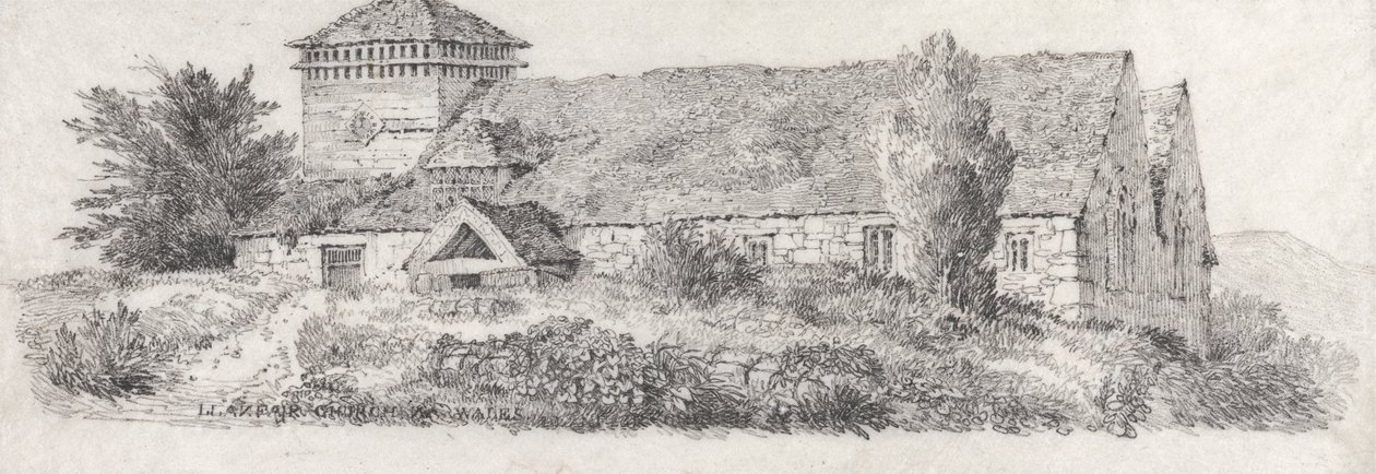 Église de Llanfair, nord du Pays de Galles pour Un traité sur la peinture de paysage et l
