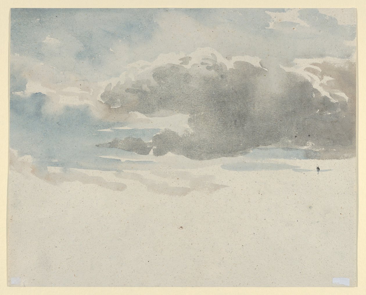 Étude de nuages (recto). Étude d