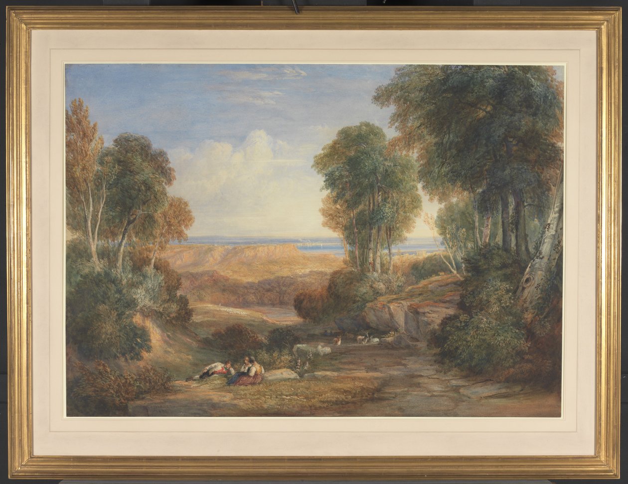Le confluent de la Severn et de la Wye avec Chepstow au loin - David Cox