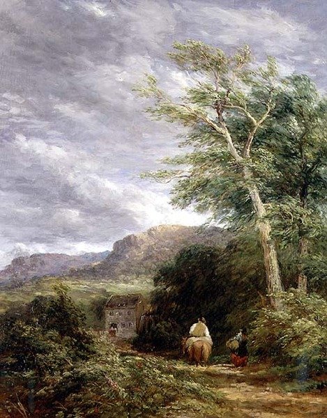 Paysage gallois avec un moulin à eau - David Cox