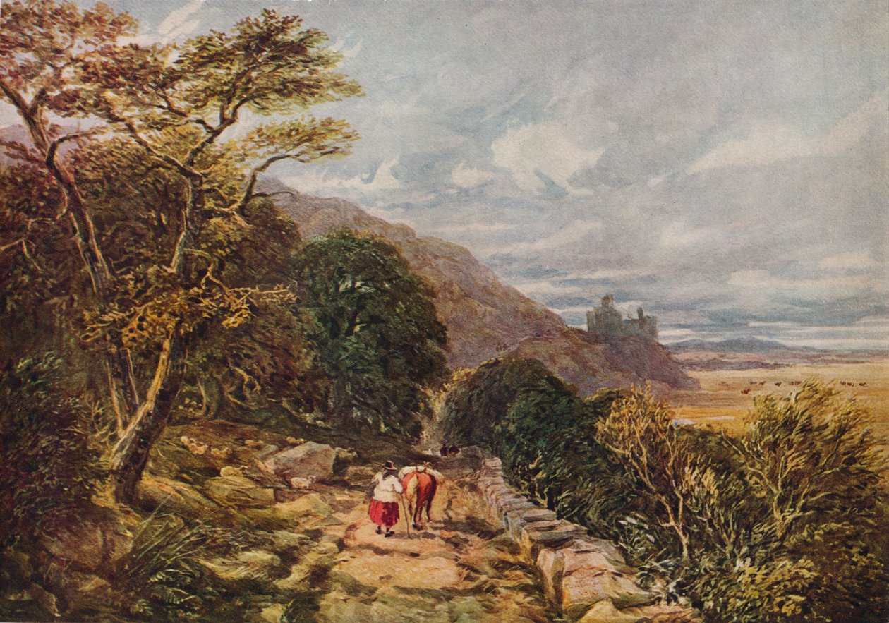 Chemin de campagne menant au château de Harlech, 19ème siècle, 1938 - David Cox the elder