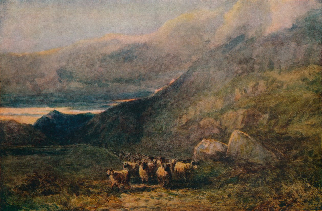 Route de montagne avec sommeil, c1838 - David Cox the elder
