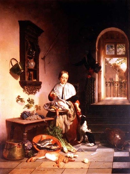 Dans la cuisine - David Emil Joseph de Noter