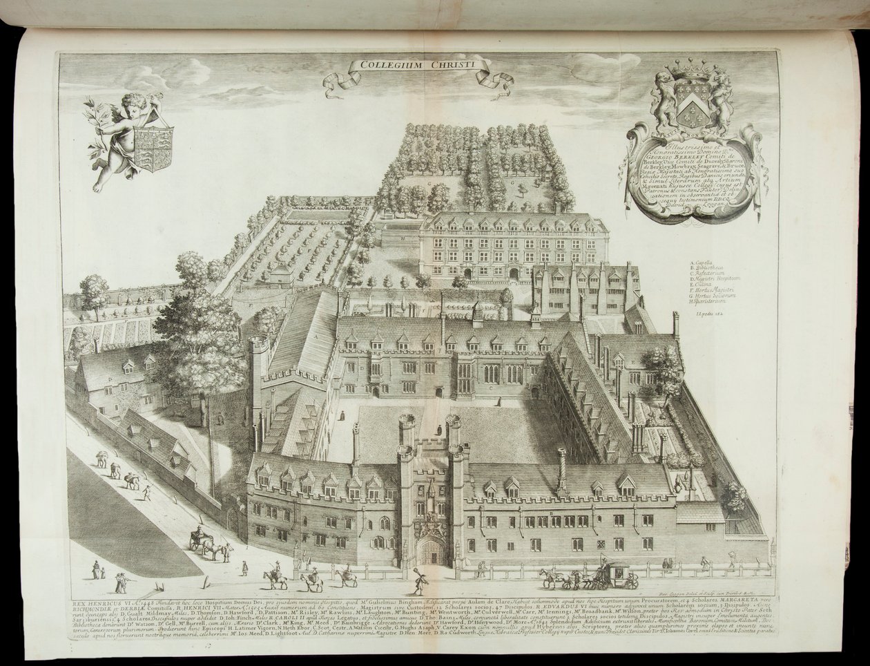 Vue du Christ’s College Cambridge, 1690 - David Loggan