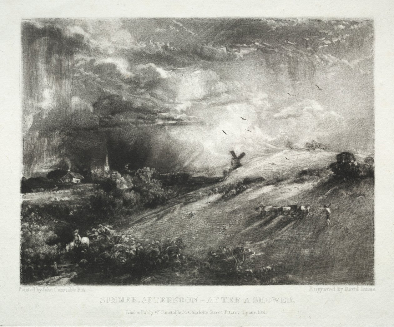 Divers sujets de paysage, caractéristiques du paysage anglais...Après-midi d