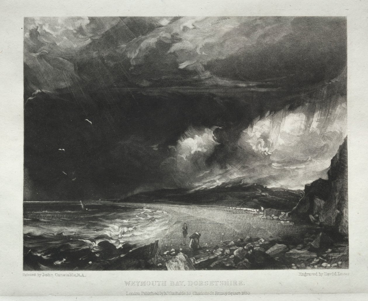 Divers sujets de paysage, caractéristiques du paysage anglais...Baie de Weymouth, Dorsetshire, 1830 - David Lucas