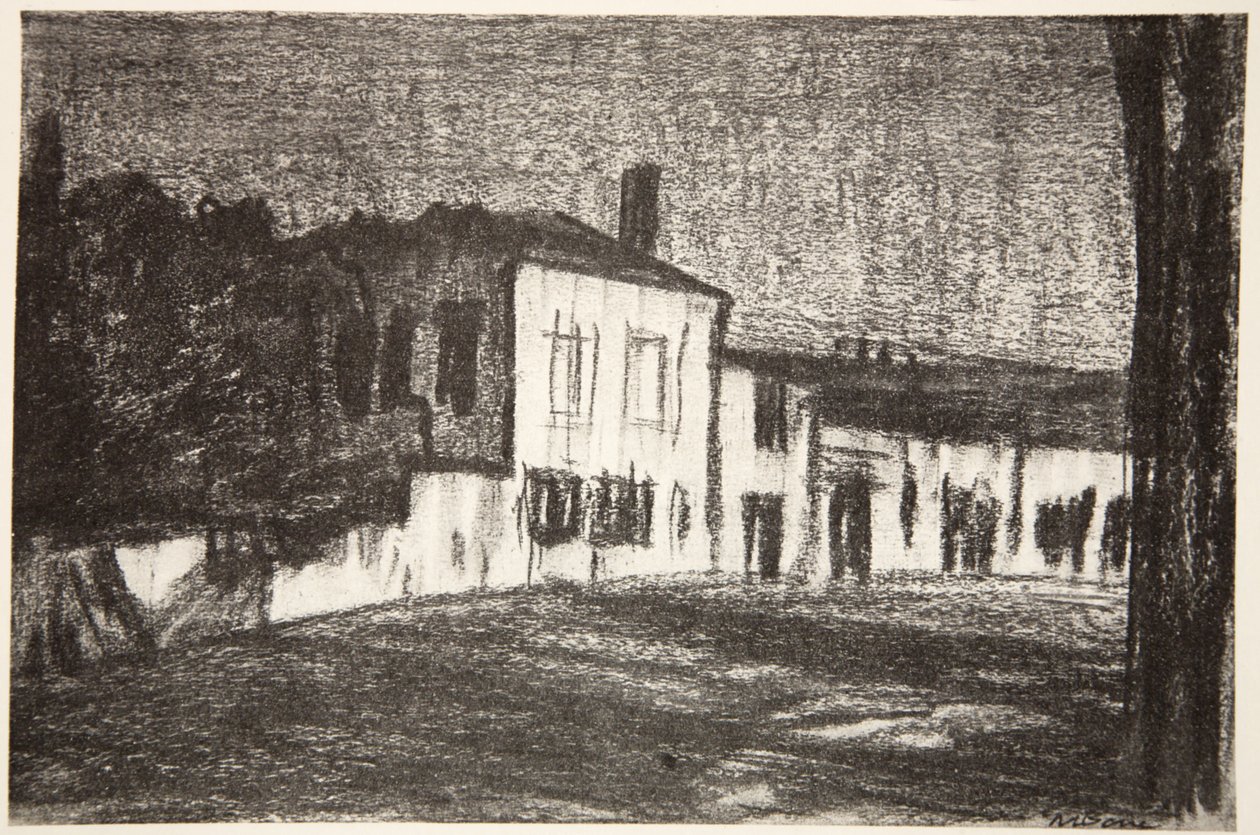 Cantonnements de soldats, clair de lune, illustration de 