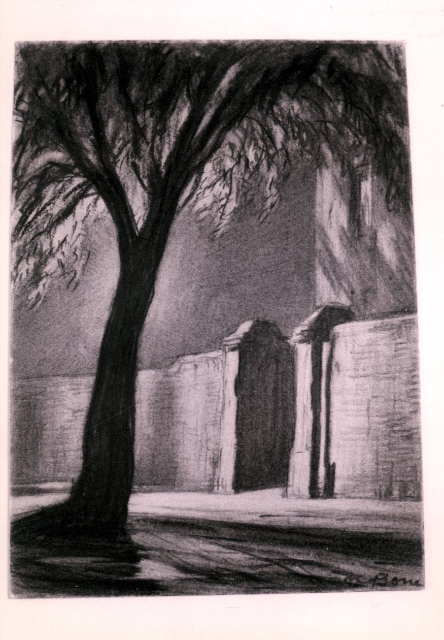 Nuit en banlieue, vers 1920 - David Muirhead Bone