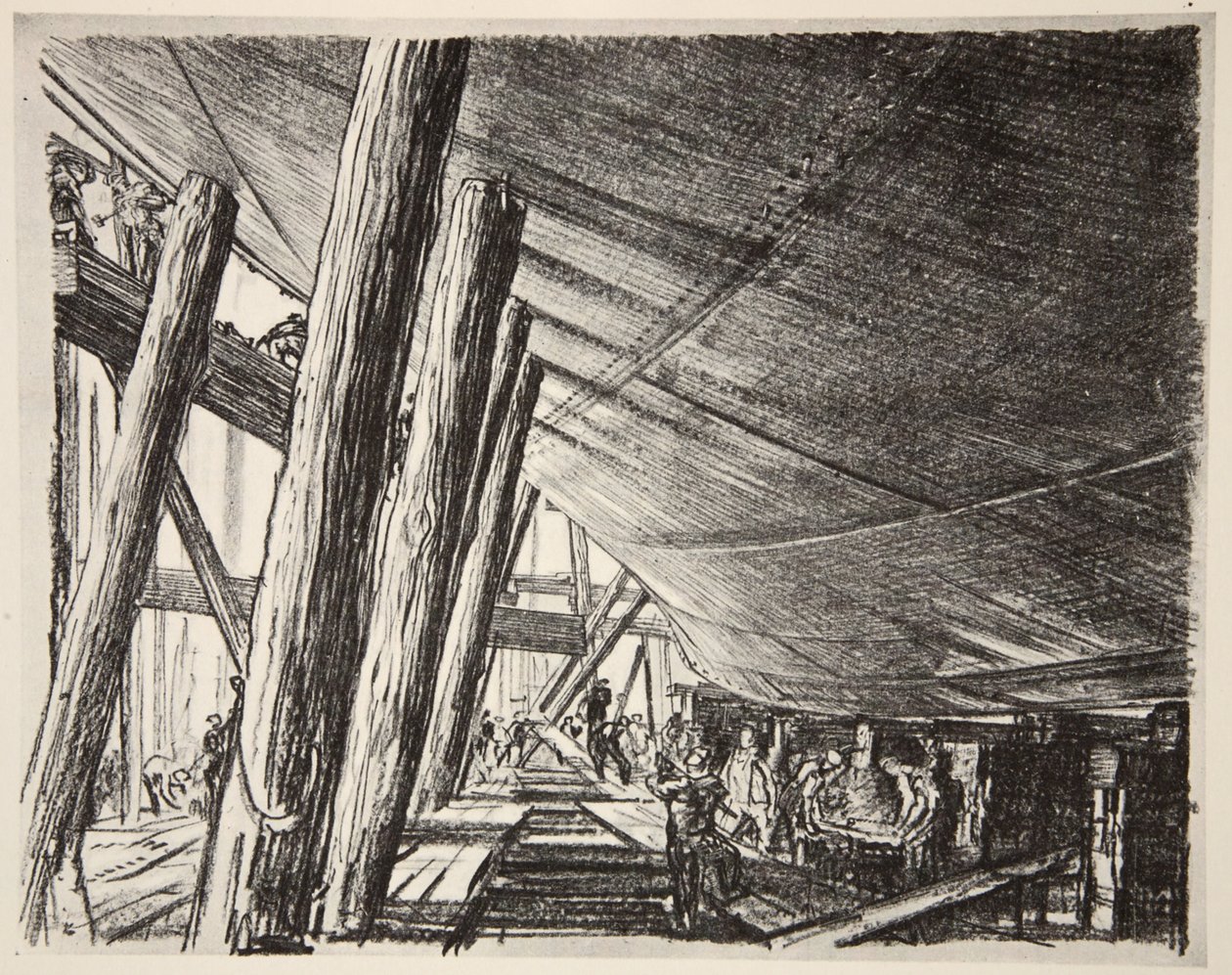 Sous un navire, illustration de 