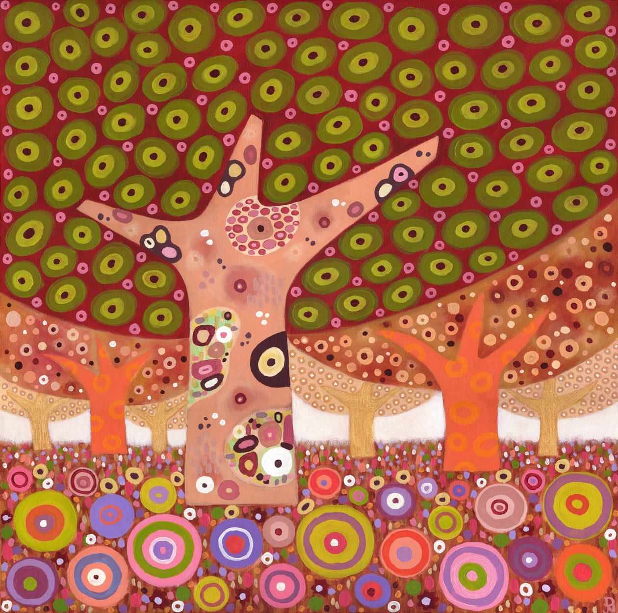 Arbres de grenouilles, 2010 (acrylique sur toile) - David Newton