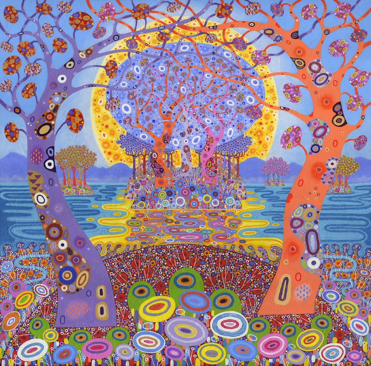 Return To The Welcome Hills, 2014 (acrylique sur toile) - David Newton