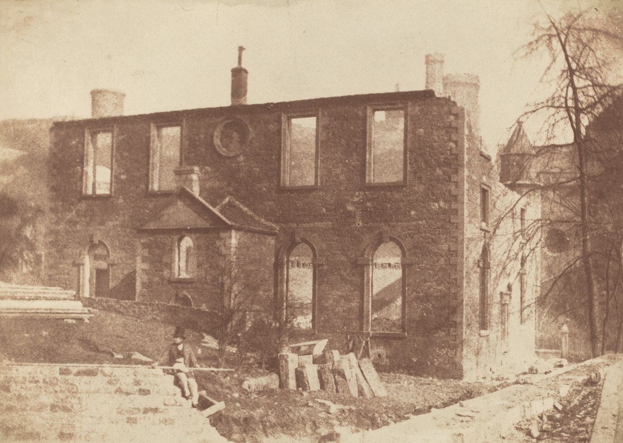 Chapelle de Lady Glenorchy pendant la démolition, sur le site de la gare de Waverley - David Octavius Hill and Robert Adamson