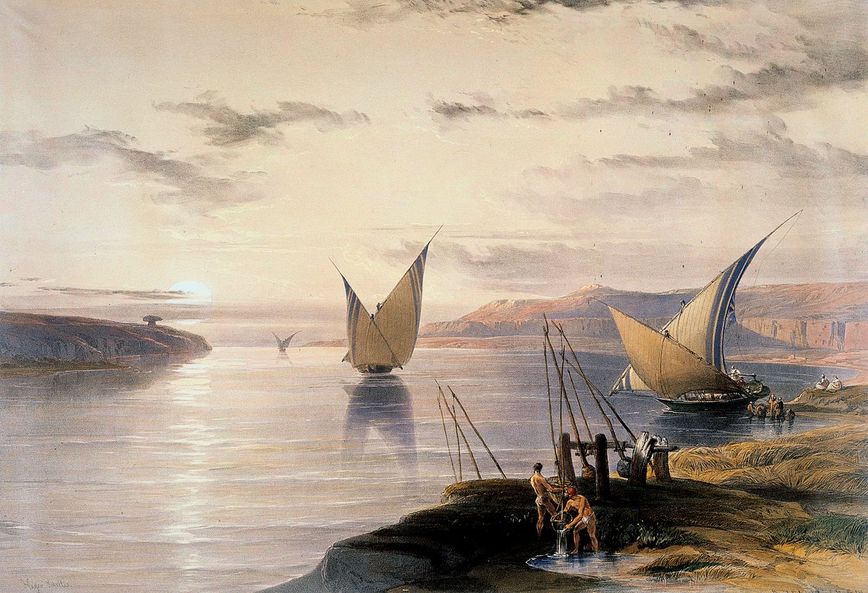 Bateaux sur le Nil - David Roberts
