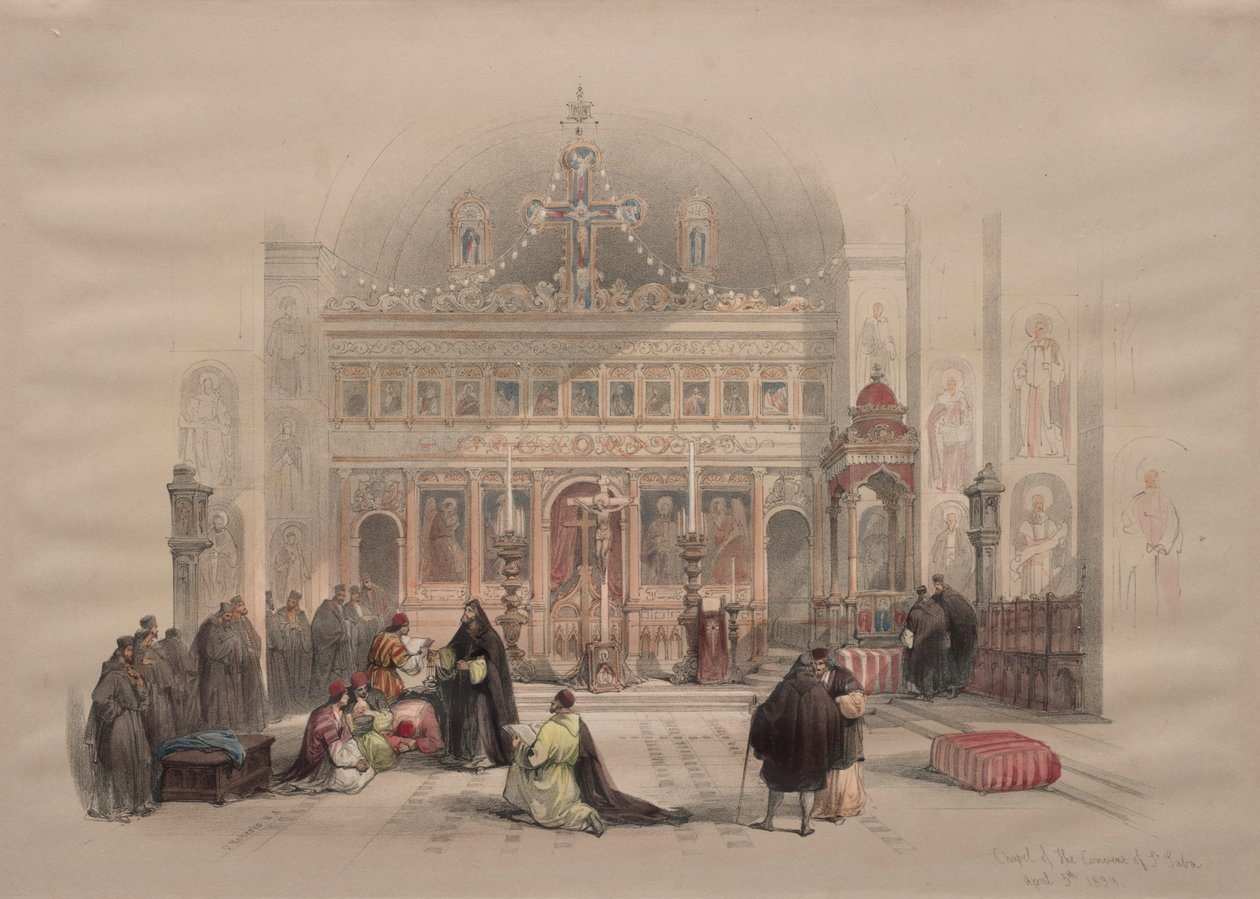 Chapelle du Couvent de Saint-Saba - David Roberts