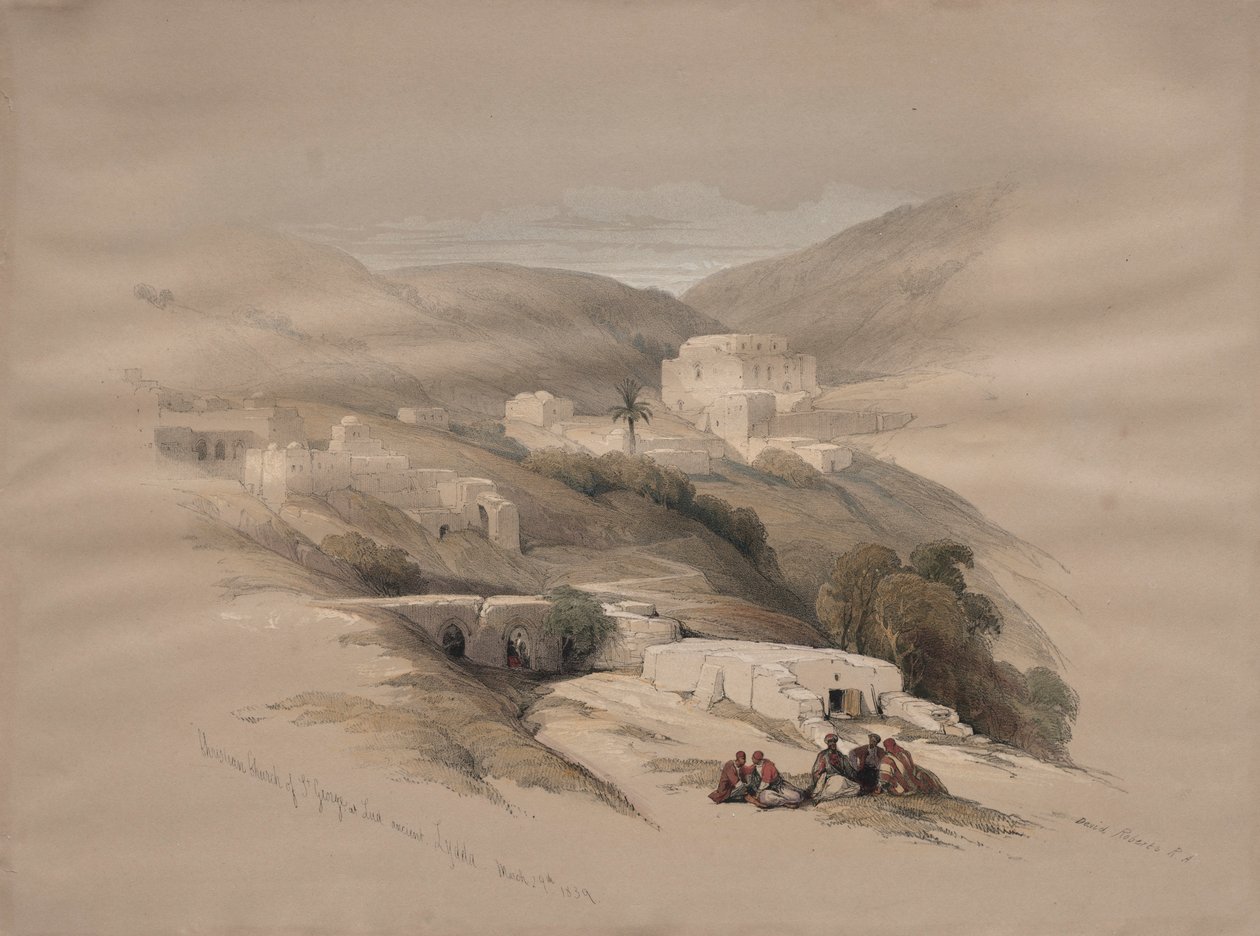 Église chrétienne de Saint-Georges à Ludd, ancienne Lydda - David Roberts