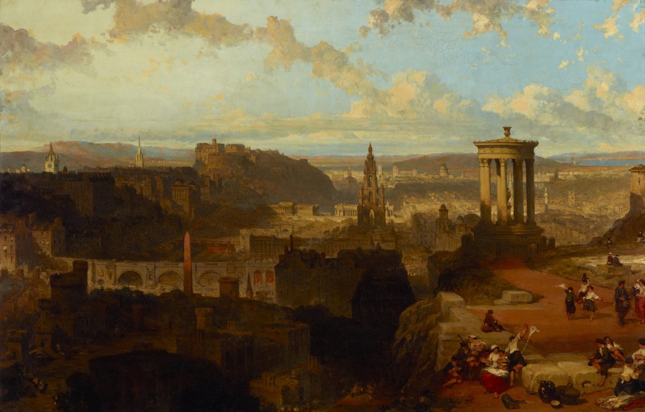 Édimbourg depuis la colline de Calton - David Roberts