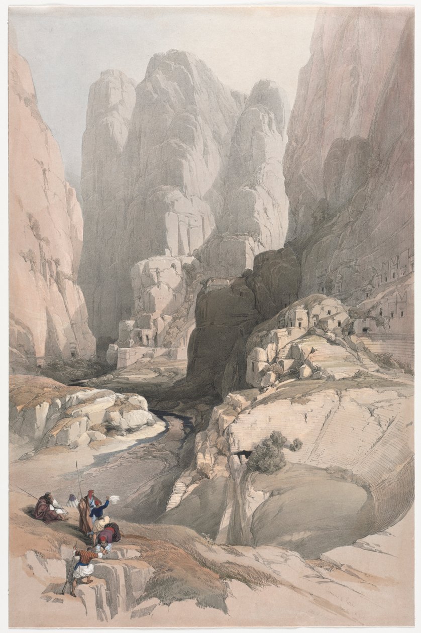 Entrée de Pétra, le Théâtre - David Roberts