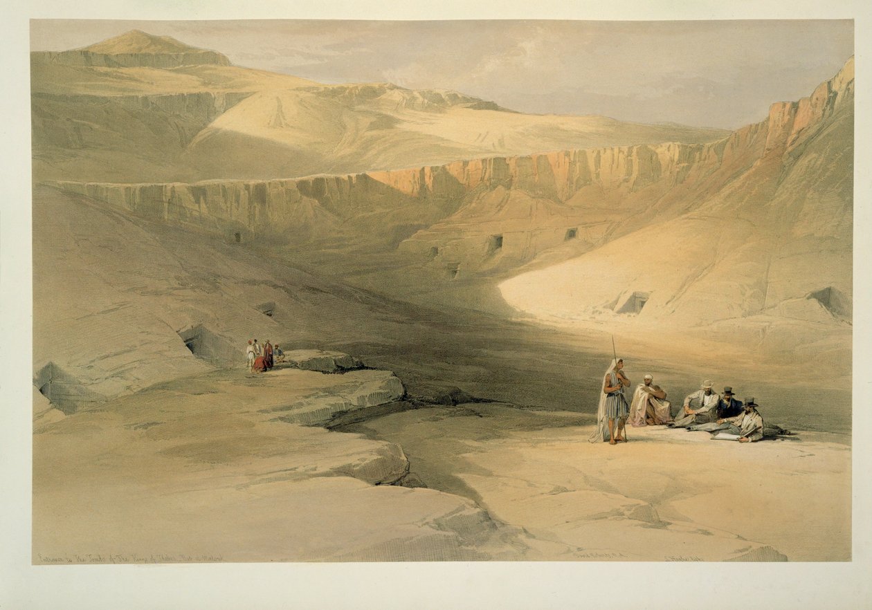 Entrée dans la Vallée des Rois, Egypte - David Roberts