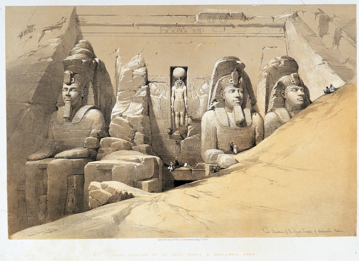 Élévation frontale du grand temple d