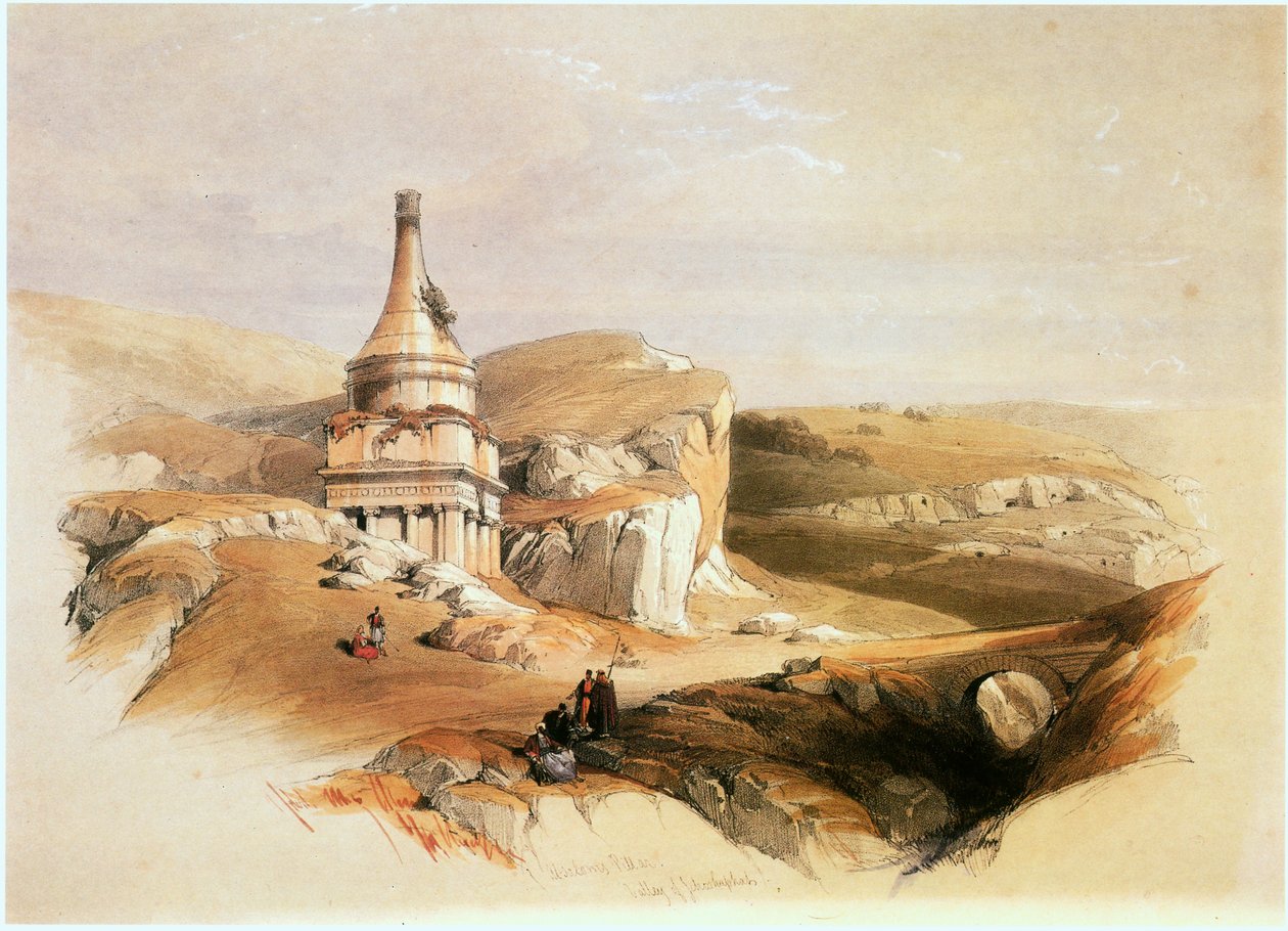 En Terre Sainte : Jérusalem, vallée du Cédron, tombeau d