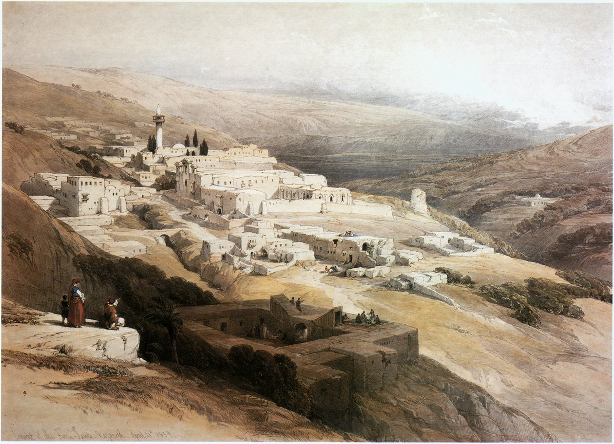 Nazareth, monastère des frères franciscains, Israël (gravure) - David Roberts