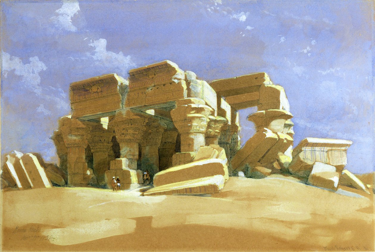 Portique du Temple de Kom Ombo, Haute-Égypte, 1838 - David Roberts