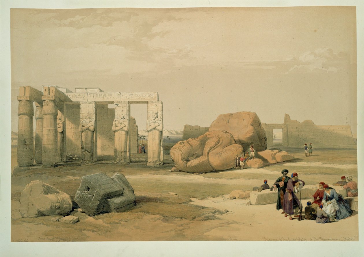 Vestiges du grand colosse de Thèbes - David Roberts